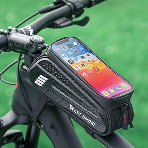 7 Inch Bicycle Top Tube Front Frame Bag Cycling Hard Shell Bag TPU Touch Screen