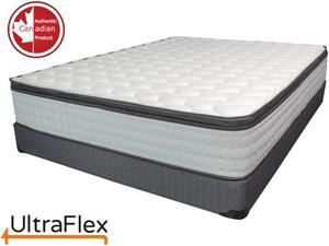 Ultraflex LUSH- 12" Orthopedic Eurotop Pocket Coil Premium Foam Encased, Eco-friendly Hybrid Mattress (Made in Canada)- Double/Full Size  with Waterproof Mattress Protector