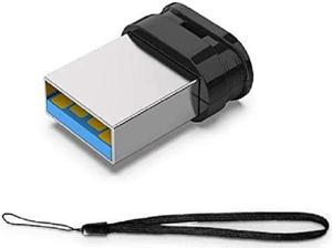USB Stick 64GB USB 3.0 Flash Drive with Lanyard, 64G 64GB Mini USB Flash Drive Memory Stick Thumb Drive Pen Drive Jump Drive for Desktop Laptop PC, Black