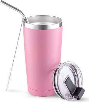 20oz Stainless Steel Tumbler with Straw and Lid, Double Wall Vacuum Insulated Tumbler cup, Splash-proof Travel Coffee Mug, Insulated Travel Mug, Sweat Free, Durable Insulated Cup,Hot & Cold Drinks Use