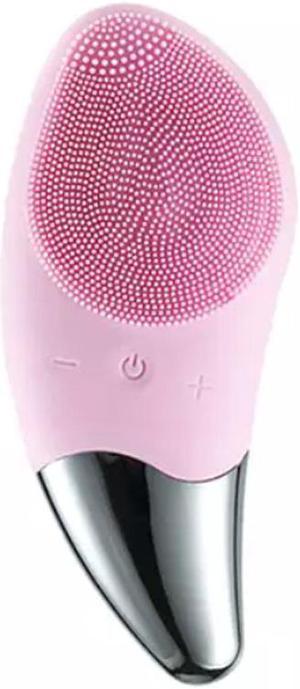 Ultrasonic Electric Silicone Face Cleansing Brush - Pink