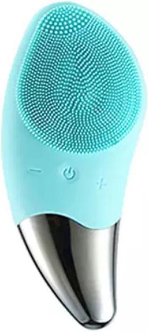 Ultrasonic Electric Silicone Face Cleansing Brush - Green