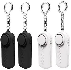 Personal Alarm CE Version 4 Pack - 2x Black - 2x White