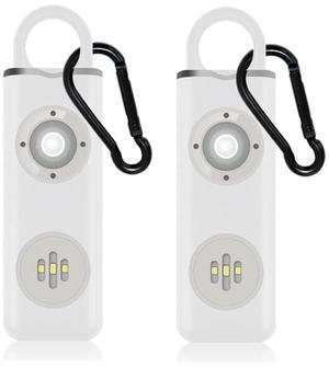 Personal Safety Alarm Rechargeable with Flashlight - 2pack - White Personal Safety Alarm Rechargeable with Flashlight - 2pack - White