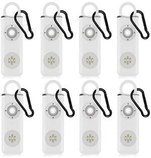 Personal Safety Alarm Rechargeable with Flashlight - 8pack - White Personal Safety Alarm Rechargeable with Flashlight - 8pack - White