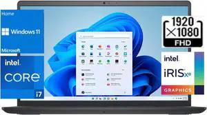 Dell Inspiron 3530 15.6" FHD Touch Laptop,Intel Core i7-1355U,Intel Iris Xe Graphics,Wi-Fi6 and Bluetooth 5.3,16 GB RAM|1 TB SSD,Windows11 Home,Carbon Black