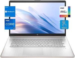 New HP Essential 17tcn300 173 HD Touch Laptop Intel Core i71355Uintel Iris Xe GraphicsWiFi 6 and Bluetooth 53Backlit Keyboard16 GB RAM512 GB SSDWindows 11 HomePale Rose Gold