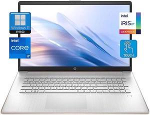 New HP Essential 17tcn300 173 HD Touch Laptop Intel Core i71355Uintel Iris Xe GraphicsWiFi 6 and Bluetooth 53Backlit Keyboard16 GB RAM512 GB SSDWindows 11 ProPale Rose Gold