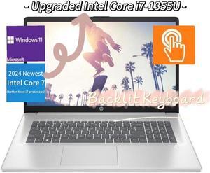 HP 2024 Newest i7 17.3 Touch Laptop,Intel Core 7 150U(>i7 processor),Wi-Fi 6 and Bluetooth 5.3,64 GB RAM,2 TB SSD,Windows 11 Pro,Silver