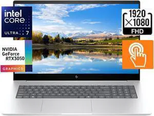 HP Envy Business Laptop,17.3 FHD Touch,Intel Core Ultra 7 155H,GeForce RTX 3050,32 GB DDR5 RAM,1 TB PCIe SSD,Silver