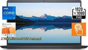 Dell Inspiron 15.6" FHD Touch Laptop,Intel Core i7-1355U,32 GB RAM,512 GB SSD,Windows 11 Pro,Black,1 year Microsoft 365 personal