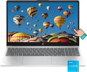 HP 15.6 HD Touch Laptop - Intel Core i3-1215U - Intel UHD Graphics - 16GB RAM,1 TB SSD - Win 11 Home - Silver