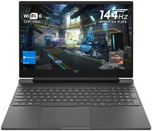 HP Victus 15.6 FHD Gaming Laptop - AMD Ryzen 5 7535HS Processor - Radeon RX 6550M Graphics - 64 GB DDR5 RAM,1 TB SSD - Win 11 Pro - Black