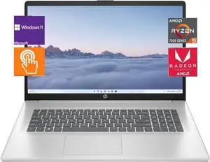 HP 17.3 HD+ Touch Laptop - AMD Ryzen 5 7430U - AMD Radeon Graphics - 32 GB RAM,2 TB PCIe SSD - Windows 11 Home