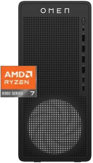 HP OMEN 16L Gaming Desktop PC,AMD Ryzen 7 8700F,NVIDIA GeForce RTX 4060,8 GB DDR5 RAM,512 GB PCIe SSD,Windows 11 Home