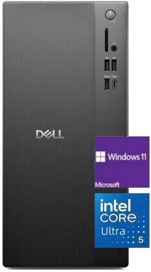 Dell Ect1250 Tower Desktop - Intel Core Ultra 5 225 - Wi-Fi 6 and Bluetooth 5.4 - 32 GB DDR5 RAM,1 TB PCIe SSD - Windows 11 Pro