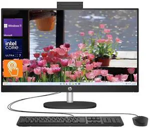 HP 27-cr1096t All-in-One Desktop,27"FHD touch,Intel Core Ultra 7 155U,16 GB DDR5 RAM,512 GB PCIe SSD,Windows 11 Home