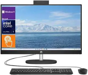HP 27" FHD touch All-in-One Desktop - Intel Core Ultra 7 155U (up to 4.8 GHz) - 64 GB DDR5 RAM,2 TB PCIe SSD - Windows 11 Pro