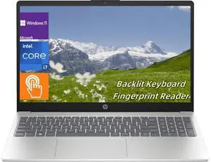 HP 15.6" FHD Touch Laptop,Intel Core i7 1355U,Backlit KB,Fingerprint Reader,64 GB RAM,1 TB PCIe SSD,Win 11 Pro