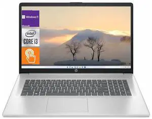 HP 17.3 HD+ Touch Laptop,Intel Core i3-N305,Intel UHD Graphics,16GB RAM,1 TB SSD,Windows 11 Home,Silver
