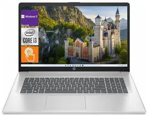 HP 17 Laptop,17.3" HD+ (1600 x 900) Touchscreen,Intel Core i3-N305 Processor,Intel UHD Graphics,Wi-Fi 6,16GB RAM,1 TB SSD,Windows 11 Home,Silver