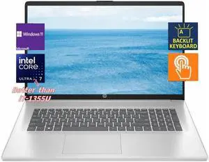 HP 17.3" HD+ Touch Business Laptop - Intel Core Ultra 7 255U((Better than intel i7) - Backlit KB - 32 GB RAM,512 PCIe GB SSD - Win 11 Pro