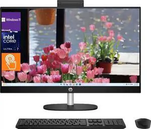 HP 27" FHD touch All-in-One Desktop - Intel Core Ultra 7 155U (up to 4.8 GHz) - 32 GB DDR5 RAM,1 TB PCIe SSD - Windows 11 Pro