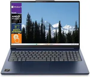 Lenovo IdeaPad Slim 5 16" Touch Laptop, AMD Ryzen AI 7 350 Processor, AI Copilot, Backlit KB, Wi-Fi 7, 64 GB RAM,2 TB PCIe SSD, Win 11 Home, Cosmic Blue Lenovo IdeaPad Slim 5 16" Touch Laptop, AMD Ryzen AI 7 350 Processor, AI Copilot, Backlit KB, Wi-Fi 7, 64 GB RAM,2 TB PCIe SSD, Win 11 Home, Cosmic Blue