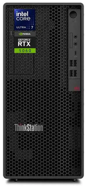 Lenovo ThinkStation P2 Gen 2 Tower AI-Processing Workstation -Intel Core Ultra 7 265 -NVIDIA GeForce RTX 5060 -16 GB DDR5 RAM(2 x 8GB),512 GB SSD -Win 11 Pro