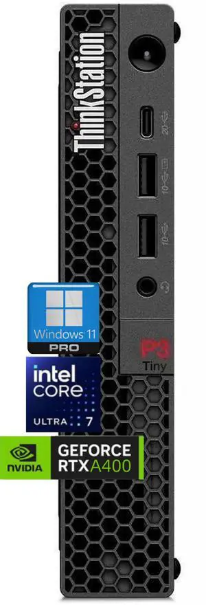 Lenovo ThinkStation P3 Tiny Gen 2 Workstation -Intel Core Ultra 7 265 vPro + AI Driven -NVIDIA RTX A400 Graphics -16 GB DDR5 RAM,512 GB SSD -Black Lenovo ThinkStation P3 Tiny Gen 2 Workstation -Intel Core Ultra 7 265 vPro + AI Driven -NVIDIA RTX A400 Graphics -16 GB DDR5 RAM,512 GB SSD -Black