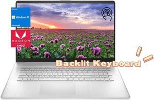 HP 17.3" HD+(1600 x 900) Touch Laptop, AMD Ryzen 5 7530U(Beats i7-1165G7) Processor, 16GB RAM, 1TB SSD, Wi-Fi 6 and Bluetooth 5.3, Backlit Keyboard,Windows 11 Home, Sliver