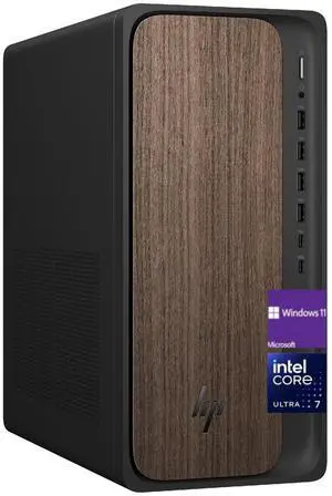 HP OmniDesk Desktop PC,Intel Core Ultra 7 265 (up to 5.3 GHz),Intel AI Boost,8 GB RAM,512 GB PCIe SSD,Windows 11 Home
