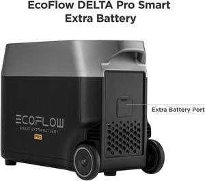 EcoFlow DELTA Pro Smart Extra Battery Portable Power Station 3600Wh Capacity,Solar Generator for Outdoor Camping,Home Backup,Emergency,RV,off-Grid
