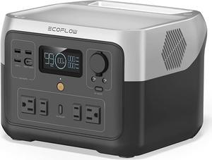 EcoFlow Portable Power Station RIVER 2 Max, 512Wh LiFePO4 Battery/ 1 Hour Fast Charging, Up To 1000W Output Solar Generator (Solar Panel Optional) for Outdoor Camping/RVs/Home Use