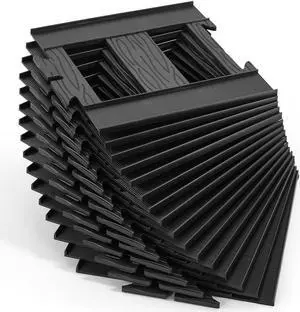 JOYLDIAS 16pcs Black Straight Tracks for Electric Ride on Train