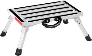 Costway Heavy Duty Portable Bench Aluminum Folding Step Ladder