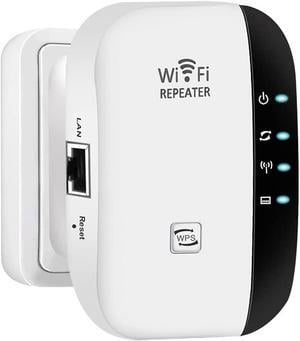 WiFi Range Extender, Up to 2640sq.ft WiFi Extender, 2.4G High Speed Wireless WiFi Repeater with Integrated Antennas Ethernet Port, 360° Full WiFi Coverage, Supports Repeater/AP/WPS