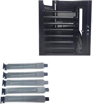Acaigel 5x PCI Slot Cover Dust Filter Bracket Black Iron Computer PCI Baffle 120*22*13mm