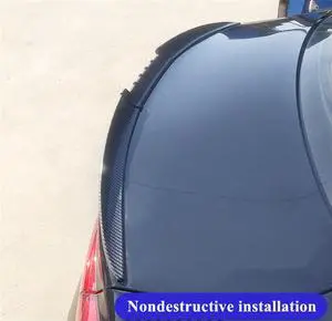 Paiying Adjustable 47" to 54" Car Rear Lip Spoiler Blade Wing Glossy Carbon Fiber Color