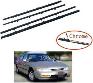 Acaigel Window Weatherstrip 4PCS Molding Trim Outer For Accord Sedan 1994-1997