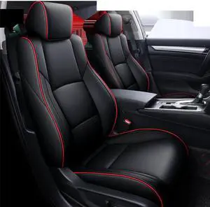 Acaigel Black Leather Seat Covers Protector Full Set For Honda Accord 2018-2021 Sedan US Acaigel Black Leather Seat Covers Protector Full Set For Honda Accord 2018-2021 Sedan US