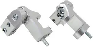 Yingshan 2x Universal Motorcycle Foot peg Passenger Footpeg Lowering Kit Silver Aluminum