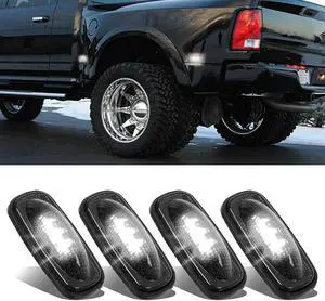 Acaigel 4PCS Smoked White LED Fender Bed Side Marker Lights For Dodge RAM 2500 3500 USA Acaigel 4PCS Smoked White LED Fender Bed Side Marker Lights For Dodge RAM 2500 3500 USA
