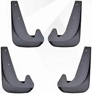 Furulu 4 Pcs EVA Plastic Car Fender Mud Flap Splash Guard Protector Mudgurad Black