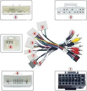 Paiying 16 PIN Plug Power Cable Adapter Wiring Harness with Canbus For Nissan Stereo Radio
