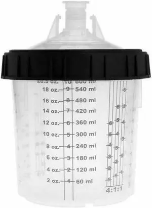 Acaigel 22oz 600ML Paint Cup H/O Quick Cup With M16x2 External For Adapter Spray Gun