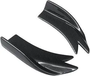 Acaigel 2pcs  Car Rear Bumper Spoiler Canards Fins Anti-crash Diffuser Lip USA