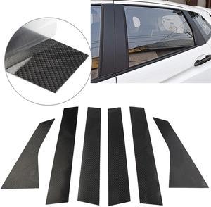 Acaigel 6pcs Carbon Fiber Look Door Window Trim Cover For Honda Accord 2018-2021