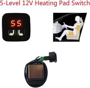 Paiying Car SUV Front 2 Seat Heated Pad Cushions Digital Display 5 Level Control Switch