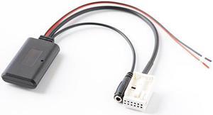 Acaigel Car AUX Audio BT Adapter with Microphone 12pin Connector Wireless Phone Call Microphone Fit for Peugeot RD4 Radio